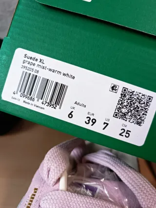 Puma Suede XL Talla 39 Rosa y Blanco