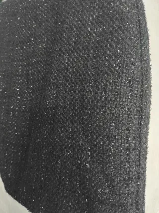 Falda corta negra brillante talla 44