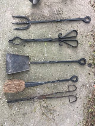 Set Accesorios Chimenea Hierro Pesado