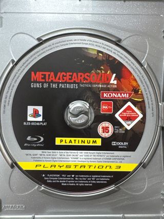 Metal Gear Solid 4, Sony PS3