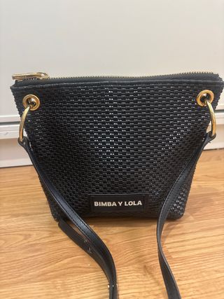 Bolso Bimba y Lola Negro Tejido