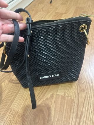 Bolso Bimba y Lola Negro Tejido