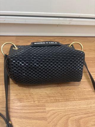 Bolso Bimba y Lola Negro Tejido