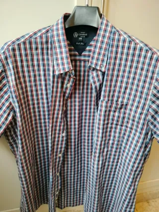 Camisa cuadros manga corta XL Gold Line