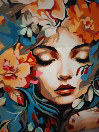 Cuadro 40x50 pintado con  Acrílico, puram. artesan