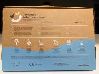 Set Regalo Bebé Babero, Mordedor y Doudou