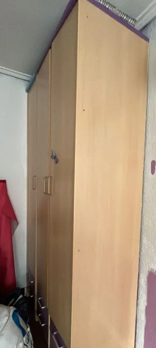 Armario ropero 3 puertas con cajones