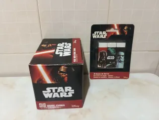 Taza Star Wars y 3 gomas de borrar