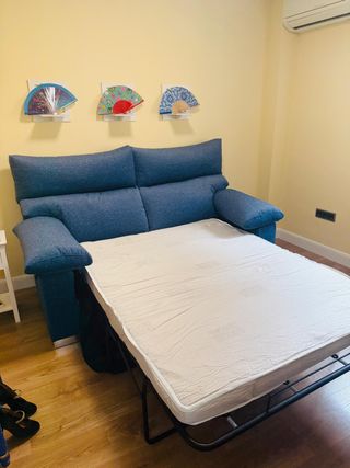 Sofá Cama 2 Plazas Azul