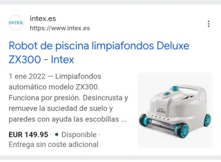 Robot Limpiafondos Intex ZX300