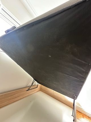 Canapé abatible madera y tela casi nuevo