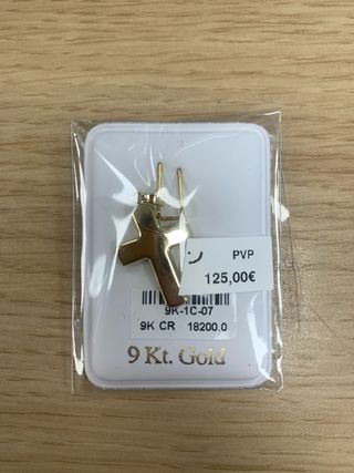 Colgante Cruz Oro 9 Kt.