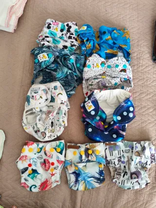 Pack, lote pañales de tela varios modelos