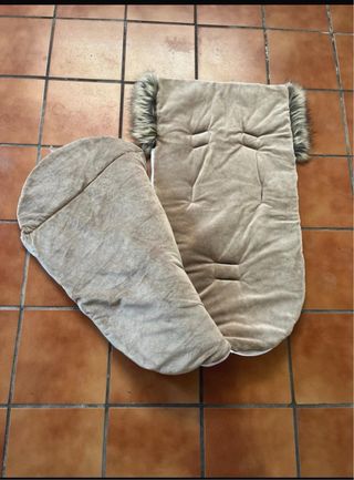 Saco y manoplas invierno peluche NUEVOS