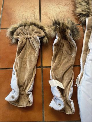 Saco y manoplas invierno peluche NUEVOS