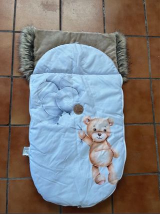 Saco y manoplas invierno peluche NUEVOS