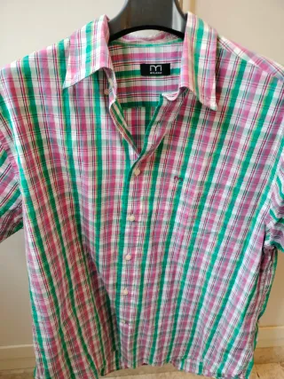 Camisa Milano manga corta cuadros XL