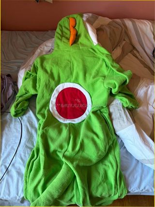 Pijama entero verde y blanco talla única