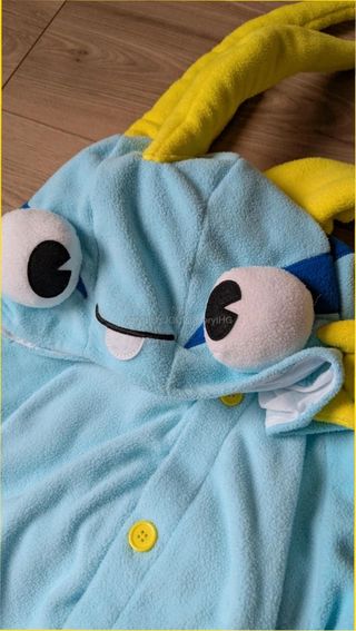 Pijama Kigurumi Azul y Amarillo