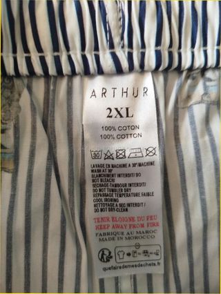 Pijama Arthur Rayas y Ositos Azul