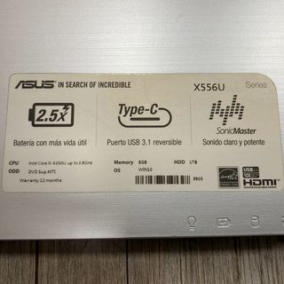 ASUS X556U Azul Marino | i5-6200U | 8GB RAM | 1TB