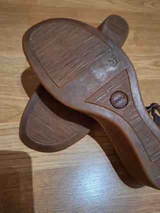 Sandalias Camper Marrones Flores