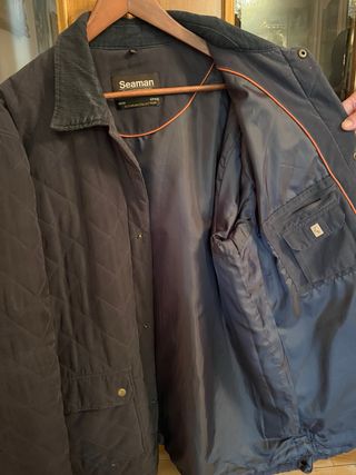 Parka acolchada Façonnable azul marino. Talla L