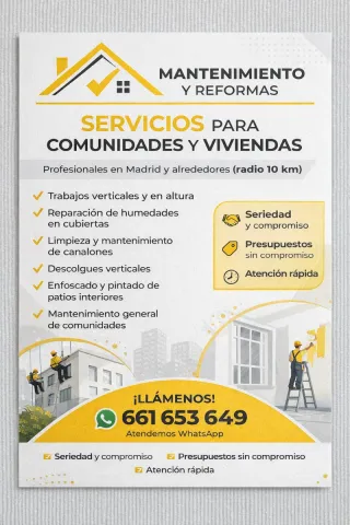 Mantenimiento y reformas para comunidades