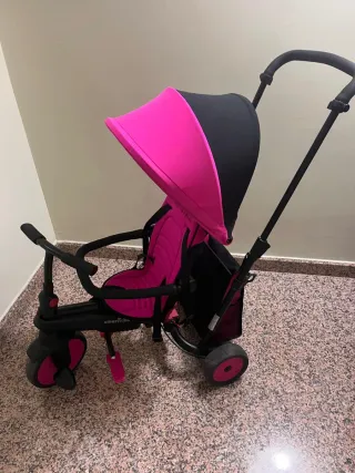 Triciclo Carrito Evolutivo Plegable 6 en 1 Rosa