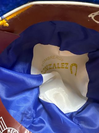 Sombrero Mexicano Charro Azul y Dorado