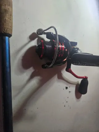 Caña de pescar y carrete