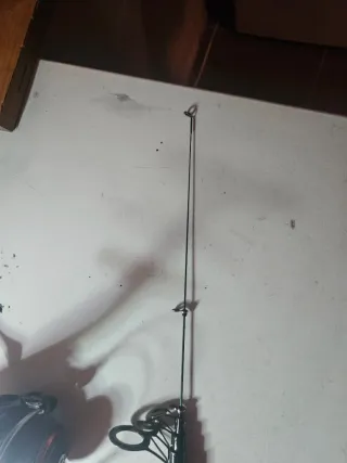 Caña de pescar y carrete