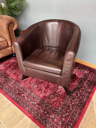 Sillón Vintage Piel Marrón