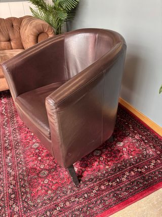 Sillón Vintage Piel Marrón
