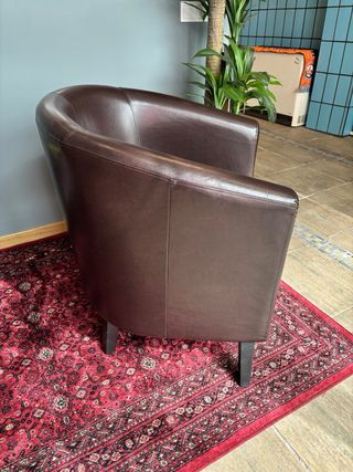 Sillón Vintage Piel Marrón