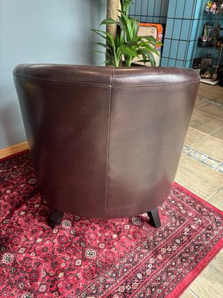 Sillón Vintage Piel Marrón