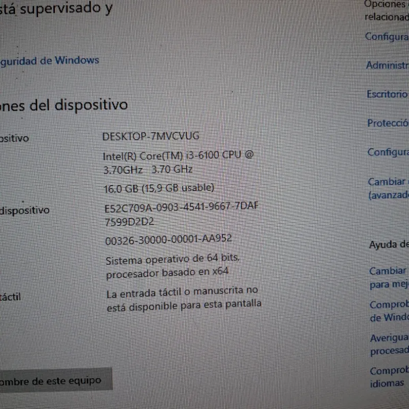 ordenador i3-6100 intel afbeelding 4