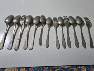 Lote Cubiertos Antiguos Metal