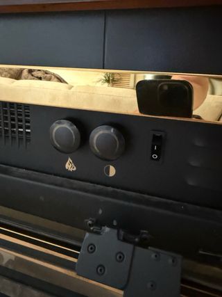 Chimenea eléctrica de madera y cristal