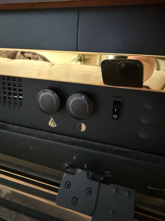 Chimenea eléctrica de madera y cristal