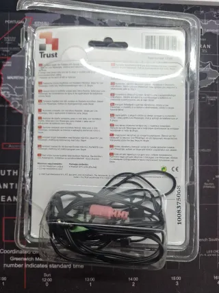 Auricular Trust Negro/Plata