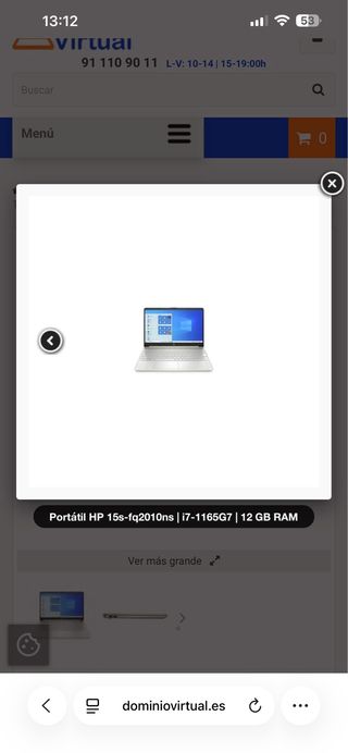 Portátil HP 15S-FQ2010NS Plata