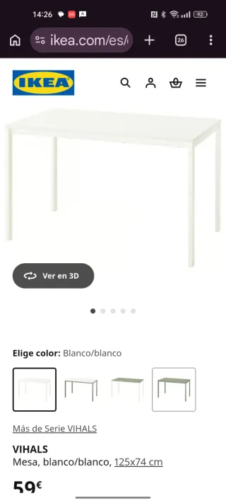 Mesa y sillas Ikea