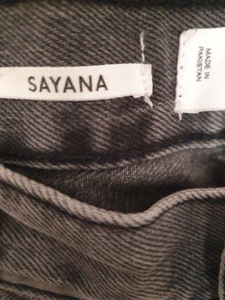 Pantalón vaquero gris talla 38 Mango