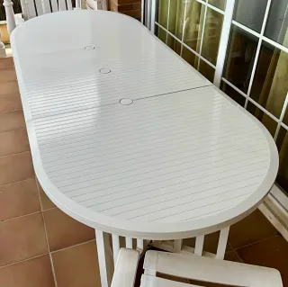 Mesa Grosfillex extensible aluminio 158-230cm