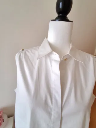 Camisa sin mangas Michael Kors blanca