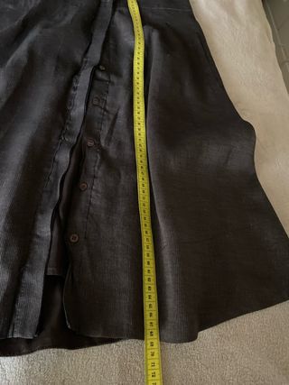 Falda Zara Basic Mujer Talla S, lino y viscosa