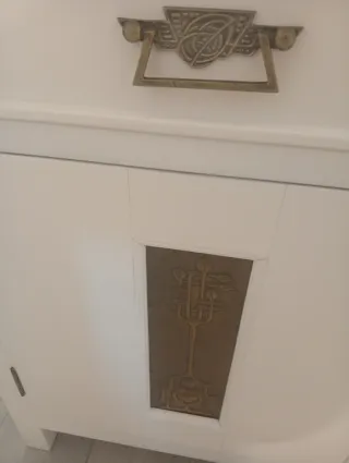 Aparador vintage madera maciza blanco