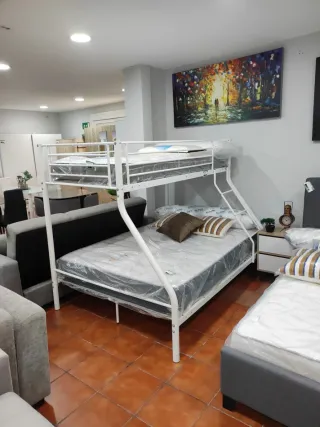 Litera 3 plazas metal blanca