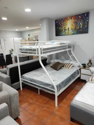 Litera 3 plazas metal blanca